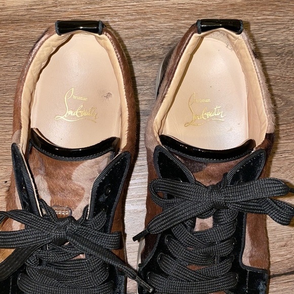 Christian Louboutin studded camouflage sneakers size - 39.5 - Picture 2 of 7